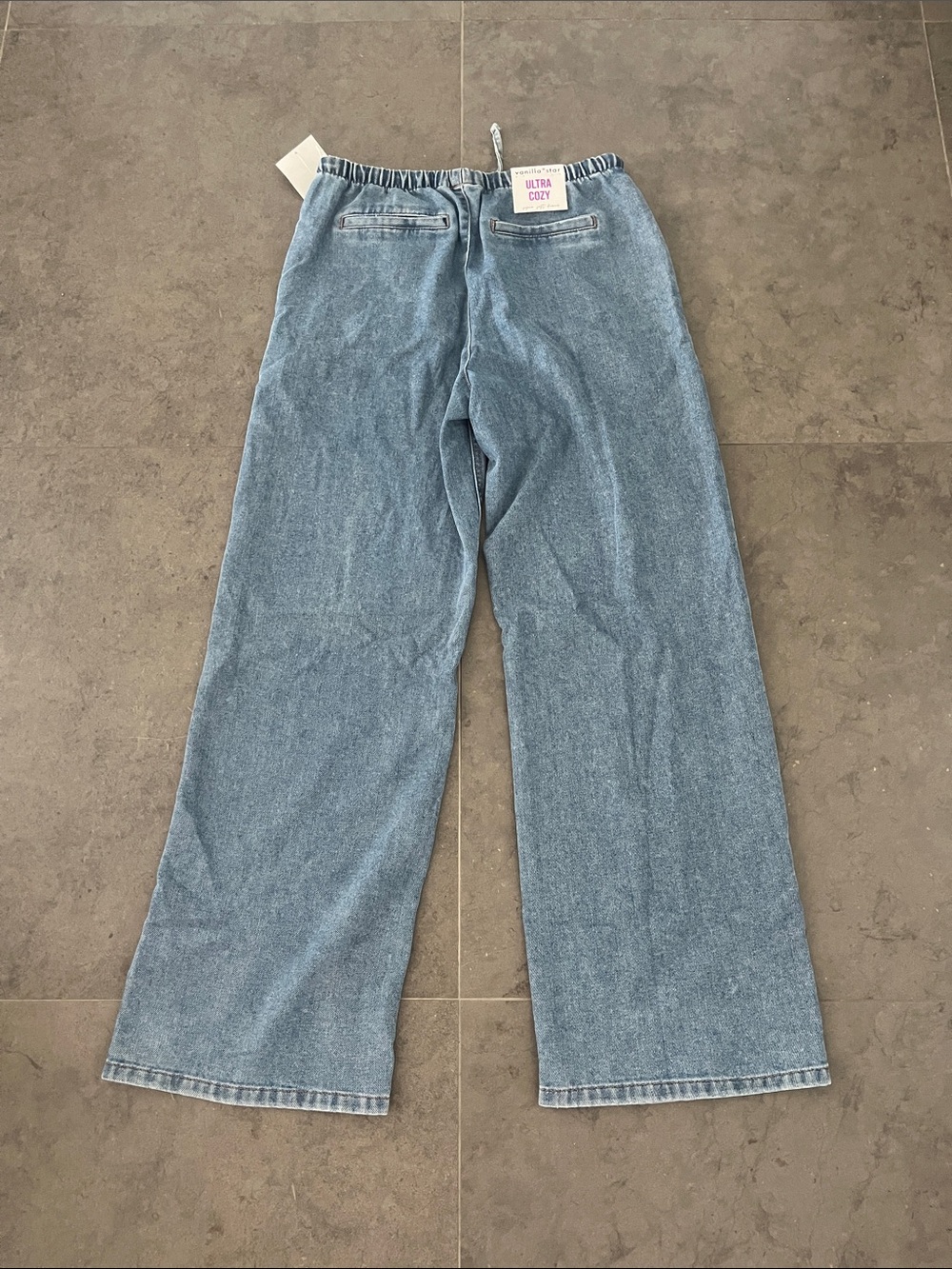 Vanilla Star Light Wash Blue Wide Leg Jeans - Picture 2 of 7
